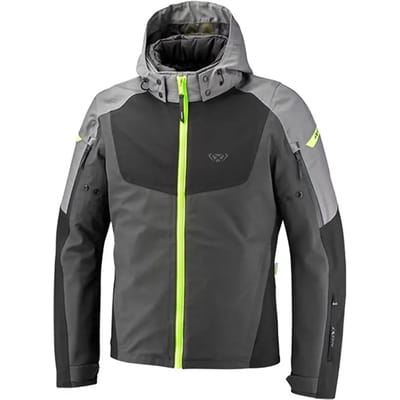 Ixon Burning Grijs Zwart Bright Geel Waterdichte Textiele Motorjas - Jas