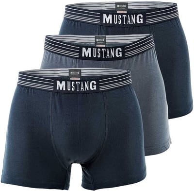 Mustang Boxershorts Retroshorts True Denim 3er Pack Set van 3