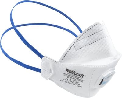 wolfcraft - Stofmasker 2 Stuks - Vouwmaskers met ventiel FFP2 - 4947000