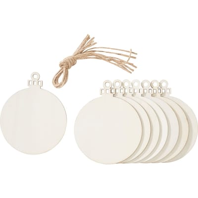 VBS Houten decoratieve hanger - Kerstbal