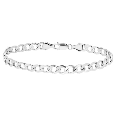 Lucardi Heren armband met gourmet schakel - Echt Zilver - Armband - Vaderdag Cadeautje - 19 cm - Zilverkleurig