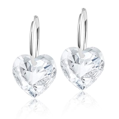 Montebello Oorbellen Alicia HZ53 - Swarovski Hart - 925 Zilver Gerhod.- Ø14mm - 24mm