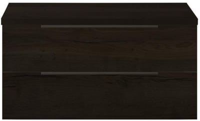 Seville Badmeubelset 100 cm - Wastafelblad Black Oak Edge Greep