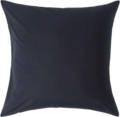 Homescapes Kussensloop 80x80 cm – Zwart – 100% Egyptisch Perkal Katoen – 200 TC