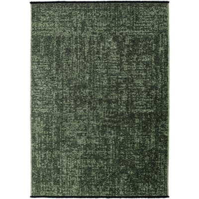 SPACE Vloerkleed – Laagpolig Velours – Modern & Sportief – Katoen & Chenille – Groen- 80x150 CM