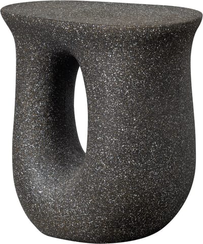 WOOOD Mason Bijzettafel Met Spikkels - Magnesium - Zwart - 45x42x33