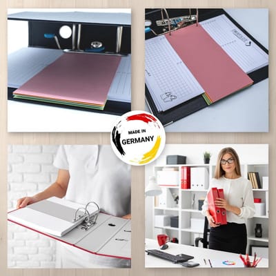 Scheidingsstrips Map - Verdelers A4 - Documenten Sorteren - 100 Stuks Karton - 24 x 10.5 cm - Grijs