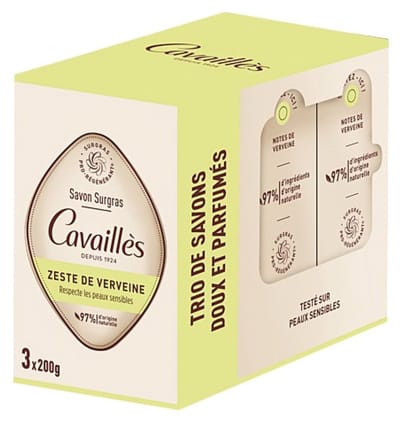 Cavaillès Surgras Zeep Verbena Set van 3 x 200 g