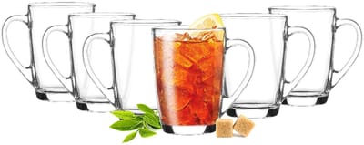 Glasmark Theeglazen/koffie glazen model York - transparant glas - 18x stuks - 300 ml