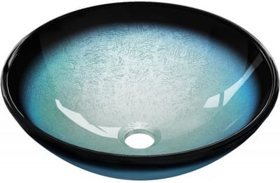 Mexen Mira glazen opbouw wastafel 42 x 42 cm, blauw - 24124247