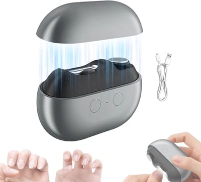 Professionele Elektrische Nagelknipper - Elektrische Nagelknipper - Automatische elektrische nagelknipper en trimmer - met polijstkop en ledlicht - Automatische Polijstnagelknipper - Automatische Manicure Trimmer - Vinger en Teen Schaar - Zwart