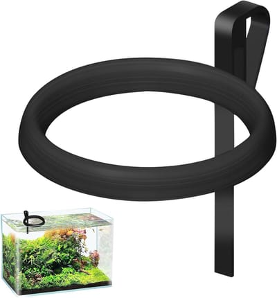 Drijvende visvoercontainer voor aquaria, geschikt voor 3-15 mm glas, voorkomt morsen, ideaal voor betta's en rimless aquaria.