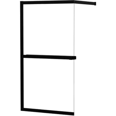 Allibert Inloopdouche Lexie 100x200cm - Mat Zwart Profiel - 8 Mm Helder Glas
