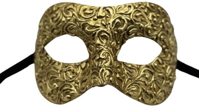 Venetiaans masker goud voor volwassenen, handgemaakt - Luxe gala masker goud- Venetiaans masker heren.