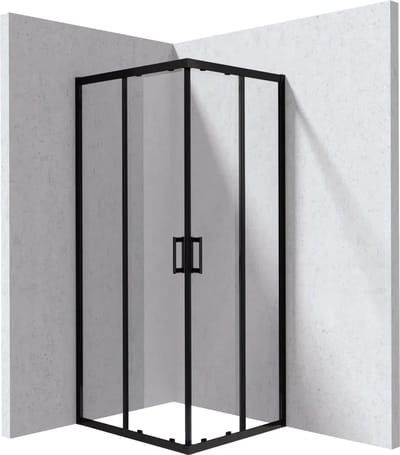 Deante Funkia Evo KYC_N099P Douchecabine zwart 90x90x195 cm - Antikalk Nano Coating - Veiligheidsglas