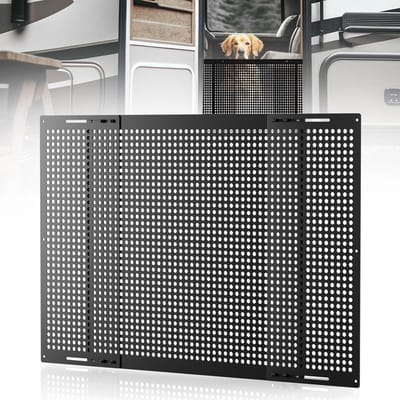 RV Deur Hor Beschermer - Camper Screen Protector - Huisdieren Binnenhouden - Verstelbare Breedte - 22-315 inch - Zwart