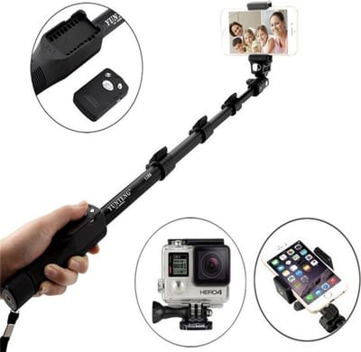 HiCHiCO® Monopod YT-1288 Incl. Bluetooth afstandsbediening - Flexibel statief smartphone - Selfie stick - Telefoonhouder