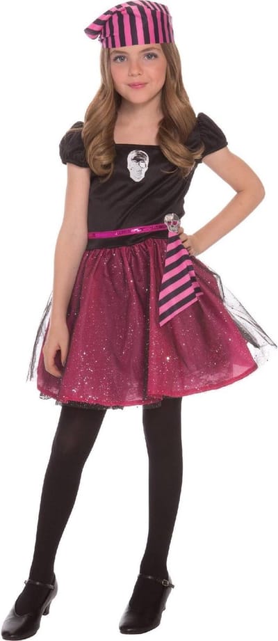 "Roze piratenkostuum voor meisjes - Kinderkostuums - 110/122"