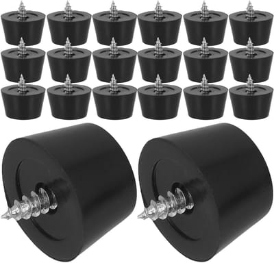 Geluidsisolatie Pootjes - Trillingsdempers Luidspreker - Audio Verbeteren - Roestvrij Staal - 20 Stuks - Zwart