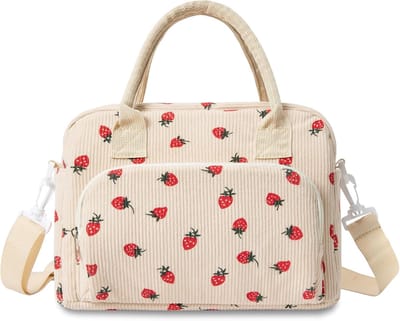 QTTVBTNA - 12L Geïsoleerde Lunchtas – Opvouwbare Kleine Koeltas met Verstelbare Schouderriem – Thermische Koelbox voor Werk, Picknick, Reizen en Dagelijks Gebruik