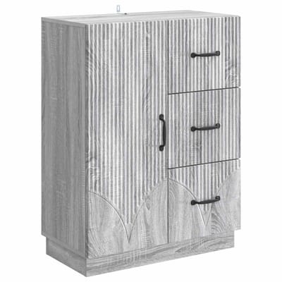vidaXL - Dressoir - met - lade - Grijs - sonoma - 66 - x - 34,5 - x - 87 - cm - Bewerkt - hout