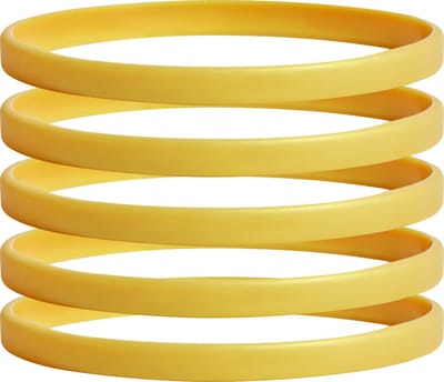 Dinilu - 60 x Smalle siliconen armbanden goudkleur - voor volwassenen