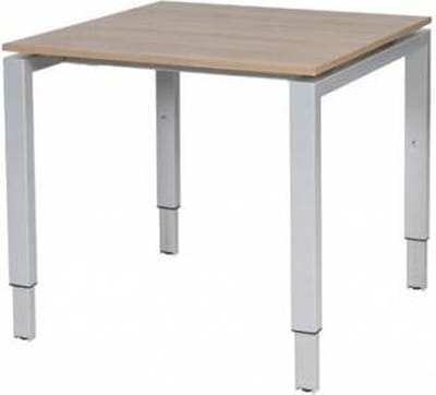Verstelbaar Bureau - Domino 80x80 Havana Kersen - alu frame