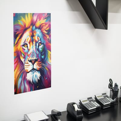 Poster Leeuw grafisch, A0 Synaps posterpapier