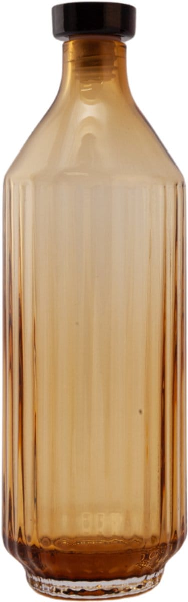 XLBoom Mila Fles 50cl Amber – Mondgeblazen glazen fles van 500ml – Verkrijgbaar in Amber | Clear | Dark Grey | Green – Design servies voor tafel