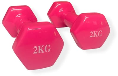 Padisport Dumbell Vinyl - Dumbells 2 Kg - Halter - Gewichten Set Halters - Gewichten 2 Kg - Gewichten