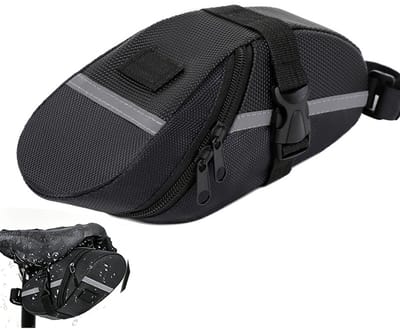 Waterdichte Zadeltas - Frametas - Waterdichte Zadel Fietstas - Zadeltas racefiets - Universeel - Fietsaccessoires - Opberging - 21×10cm - Geschikt Voor E-bike, Racefiets, Trekkingfiets - Zwart