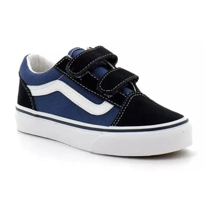Vans Old Skool V Enfants Marine Baskets Enfants Bleu True-White VN000VHENWD 30.5