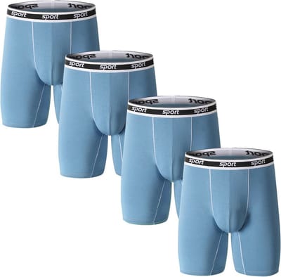 Heren Boxershorts Micro Modal Naadloze U Pouch Lange Been Ondergoed Ademend Anti Schuren Comfortabele Tailleband Sport Reizen