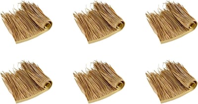Stro Dakdeken Decor - Gras Mat - Tuin Aankleden - Duurzaam Kunststof Materiaal - 6 Stuks - Natuurlijk