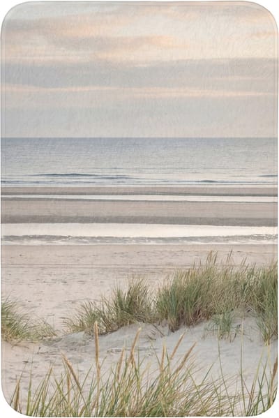 Badmat 60x90 cm - Antislip - Zandstrand - Bewolkt - Duinen - Badmatten voor badkamer - Badkamermat - Douchemat - Badkamer mat