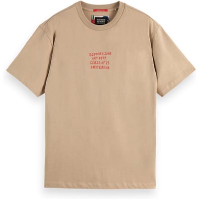 Scotch & Soda Relaxed-fit Artwork T-shirt Plaza Taupe Taglia: S | T-shirt stampate Outlet | Uomo | Nero