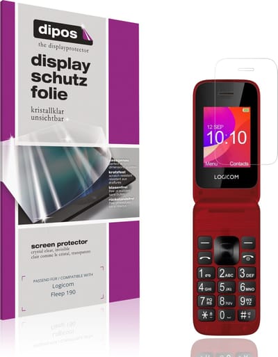 dipos – 4x Beschermfolie geschikt voor Logicom Fleep 190 | Krasbestendige & heldere Screenprotector Ultra-Thin