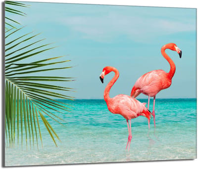 TMK ArtDeko - Glazen Fornuisbeschermplaat - Flaming - 60x52 cm