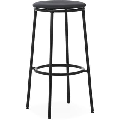 Normann Copenhagen Circa Barkruk  - zwart (Leder) - 75 cm