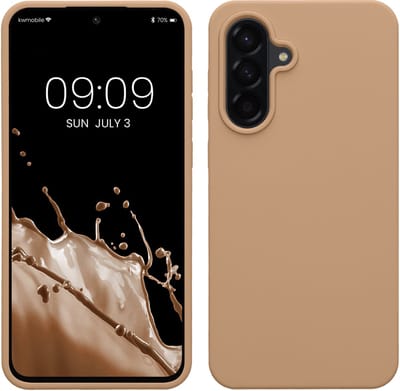 kwmobile telefoonhoesje geschikt voor Samsung Galaxy A56 5G - Hoesje met siliconen coating - Smartphone case in cappuccino