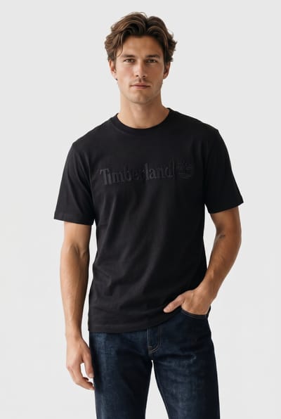Timberland Short Sleeve Tee Black Taglia: M | Magliette basic Outlet | Uomo | Nero