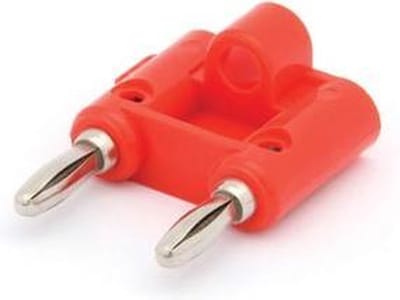 Velleman DUBBELE BANAANPLUG - ROOD