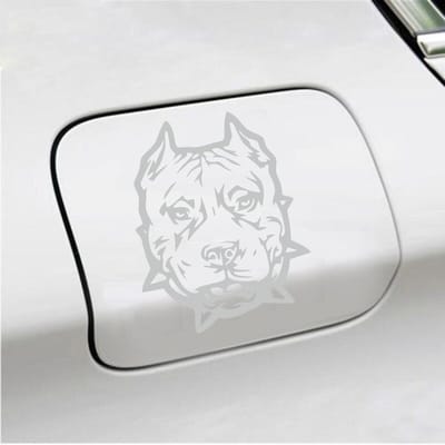 Bumpersticker - Hond - 12,3 X 10 - Licht Grijs