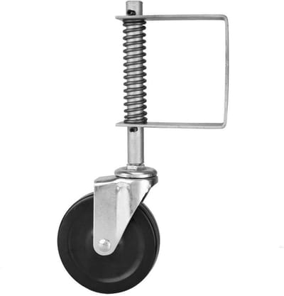 Shopcentral - Rubberen doel - Heavy duty zwenkwiel - 4 inch - Plat design - Draagvermogen 220 lbs - Voor diverse toepassingen - Inclusief rem