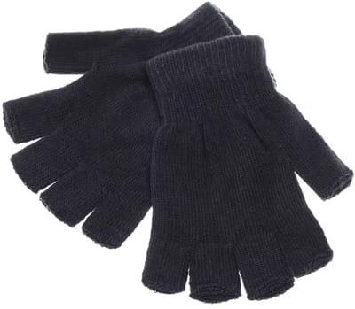 Vingerloze handschoen - Donkergrijze handschoenen - One size (valt klein) - Grijze handschoentjes - CHPN