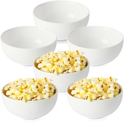 Vivalto kommetjes / serveer schaaltjes / soepkommen - 6x - Venice - keramiek - D13 x H6 cm - ivoor wit - Stapelbaar - Servies