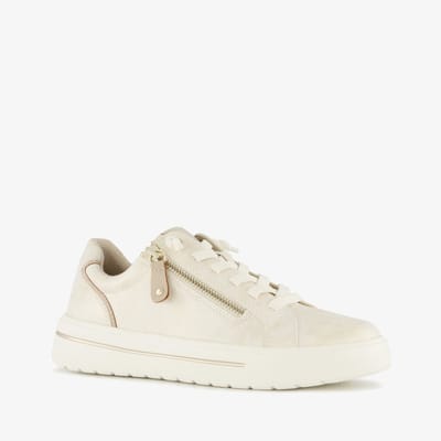 Softline dames sneakers met H leest beige - Maat 37 - Uitneembare zool