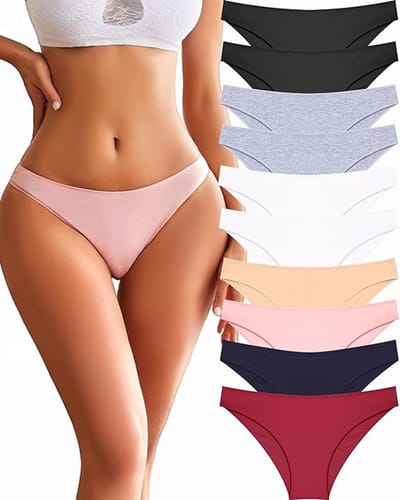 Set van 10 onderbroeken voor dames, katoen, ondergoed, ademend, slips, hipster, slips, comfortabele vrouwen, set sexy multipack A-10 stuks, M