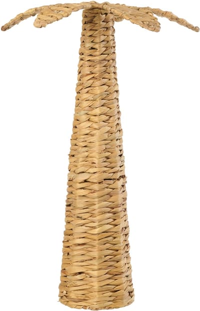 J-Line decoratie Palmboom Waterhyacint - ijzer/papier - naturel - large