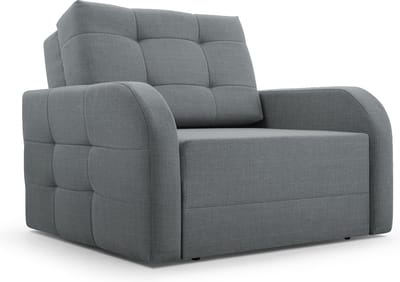 Fauteuil Met slaapfunctie Slaapbank Ban Porto 80 Fauteuil Slaapbank - Armstoel - Kinderbed - Compact en Comfortabel 101 cm - 1 zits - Lichtgrijs (BRAGI 13)